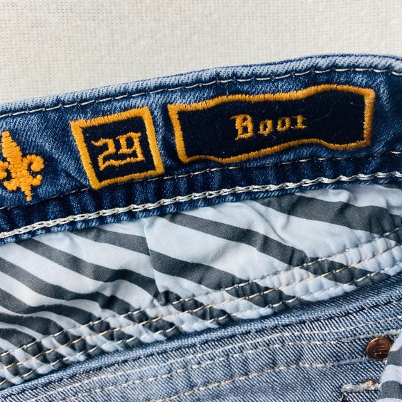 Rock Revival Kaylee Bootcut Embellished Jeans Blue Denim Size 29 - Picture 11 of 16